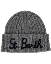MC2 Saint Barth - Wool-Blend Beanie Hat With Logo Embroidery - Lyst