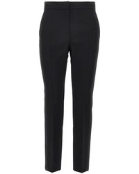 Max Mara - Stretch Wool Canvas Cropped Pants - Lyst