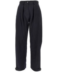 Pinko - Pinstriped Wool-Blend Balloon Fit Pants - Lyst