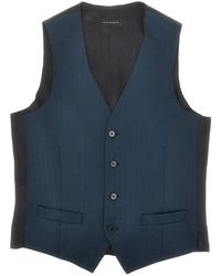 Luigi Bianchi - Herringbone Light Wool Tailored Vest - Lyst