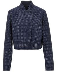 Pinko - Strass-Embellished Cropped Jacket - Lyst
