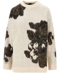 Pinko - Jacquard Wool And Alpaca Blend Sweater - Lyst