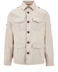 Brunello Cucinelli - Water-Repellent Cotton-Blend Safari Jacket - Lyst