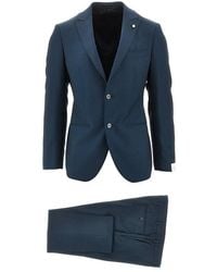Luigi Bianchi - Herringbone Light Wool Tailored Suit - Lyst