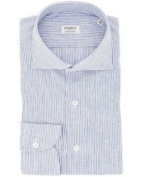 Borriello - Striped Cotton And Linen Shirt - Lyst
