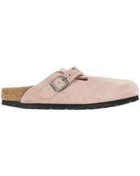 Birkenstock - Suede Leather 'Boston' Sabot - Lyst