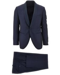 Luigi Bianchi - Wool Suit With Satin Details - Lyst