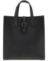 Emporio Armani - Smooth Leather Shopping Bag - Lyst