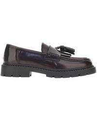 Bianco - Leather Loafers With Tassels - Lyst