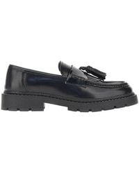 Bianco - Leather Loafers With Tassels - Lyst