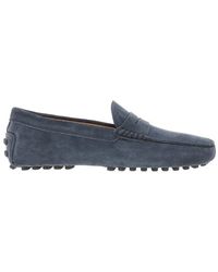 Tod's - Suede Leather Gommino Bubble Loafers - Lyst