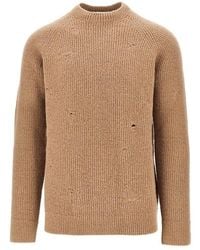 Laneus - Alpaca-Wool Blend Crewneck Sweater - Lyst