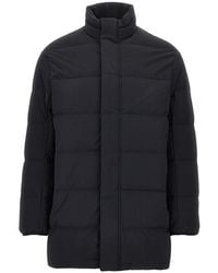 Emporio Armani - Quilted Nylon Downjacket With Eagle Logo - Lyst