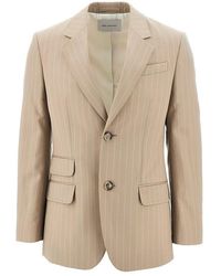 Ami Paris - Pinstriped Wool Single-Breasted Jacket - Lyst
