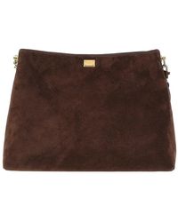 Dolce & Gabbana - 'Vittoria' Suede Leather Big Bag - Lyst