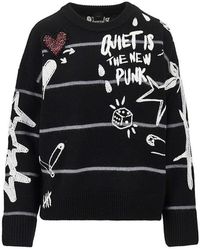 Pinko - 'Quiet Is The New Punk' Wool Sweater - Lyst