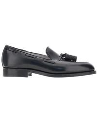 Alden - Leather Loafers With Tassels - Lyst