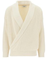 Laneus - Cotton Knitted Cardigan - Lyst