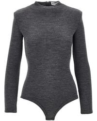 Jil Sander - Wool Jersey Bodysuit - Lyst