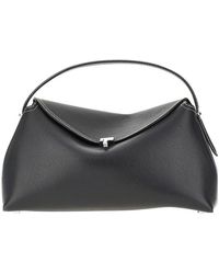 TOTEME - 'T-Lock' Grained Leather Top-Handle Bag - Lyst