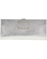 Roger Vivier - Leather Pouch With 'Pilgrim' Buckle - Lyst