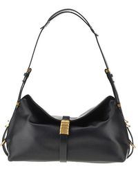 Pinko - Medium 'Saddle Bag Baguette' Leather Bag - Lyst