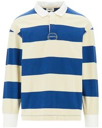 Pompeii3 - Striped Jersey Polo Shirt - Lyst
