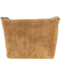 Emporio Armani - Suede Leather Xl Hobo Bag - Lyst