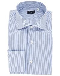 Finamore 1925 - Cotton And Linen Shirt With Striped Motif - Lyst