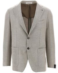 Tagliatore - Cotton And Wool Canvas Single-Breasted Jacket - Lyst
