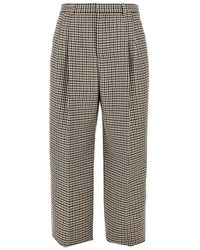 Emporio Armani - Check Tweed Pleated Pants - Lyst
