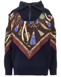 Etro - Wool And Cashmere Sweater With Silk Insert - Lyst