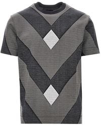 Emporio Armani - Jacquard Jersey T-Shirt - Lyst