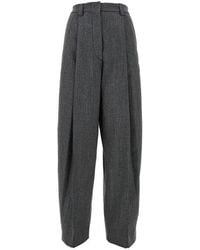 THE LATEST - Wool-Blend Tapered Pants With Dart - Lyst