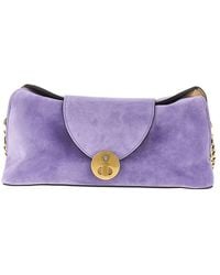 Versace - Suede Leather 'Vivian' Clutch - Lyst