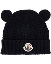 Moncler - Teddy Bear Ears Wool Beanie Hat Kids - Lyst
