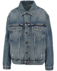 Balenciaga - Kick Denim Jacket - Lyst
