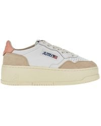 Autry - Suede And Leather Medalist Platform Sneakers - Lyst