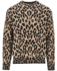 Laneus - Knitted Sweater With Spotted Motif - Lyst