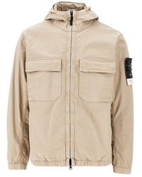 Stone Island - Stretch Cotton Twill-Tc Blouson Jacket - Lyst