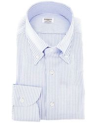 Borriello - Striped Oxford Cotton Shirt - Lyst