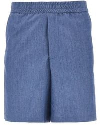 C.9.3 - Viscose-Blend Gabardine Bermuda Shorts - Lyst