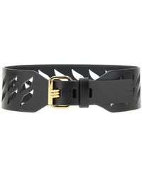 Etro - Openworked Motif Leather Belt - Lyst