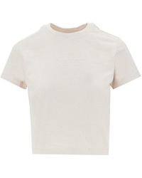 Maison Kitsuné - 'Poetic Script' Print Cropped T-Shirt - Lyst