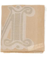 Max Mara - Jacquard Linen-Blend Scarf - Lyst