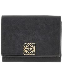 Loewe - 'Anagram' Leather Tri-Fold Wallet - Lyst