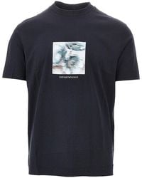 Emporio Armani - Printed T-Shirt - Lyst