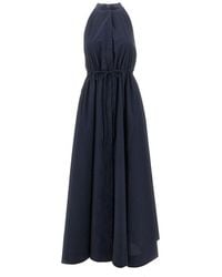 Emporio Armani - Cotton Poplin Long Dress - Lyst