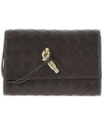 Bottega Veneta - Intrecciato Nappa Leather 'Andiamo' Pouch - Lyst