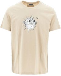 Emporio Armani - Sea Animals Print Swimwear T-Shirt - Lyst